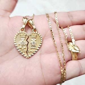 14k Gold Plated doble hearts Valentine's necklace